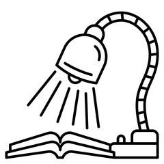 Wall Mural - lamp line icon