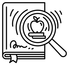 Wall Mural - magnify line icon