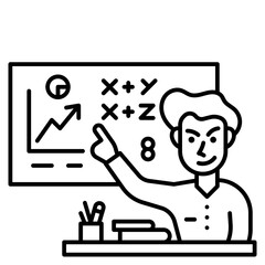 Wall Mural - teacher line icon
