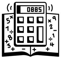 Wall Mural - calculator glyph icon