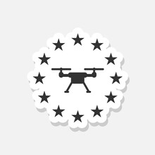 EU drone rules  sticker icon