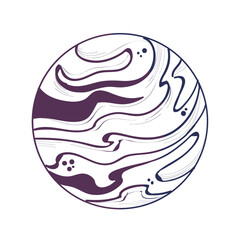Wall Mural - planet silhouette design