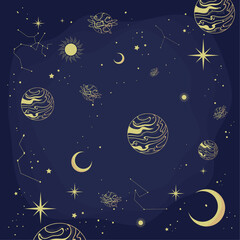 Wall Mural - card of universe