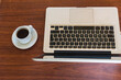 © AVI Pix - laptop and coffee cup on a wooden table