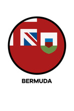 Poster With The Flag Of Bermuda