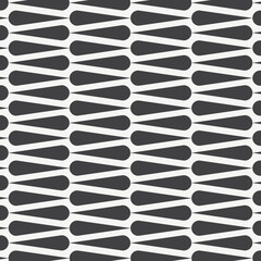 Wall Mural - vector pattern, repeating mid-century modern style retro texture on black and white. pattern is clea