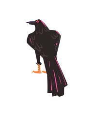 Sticker - flat crow design