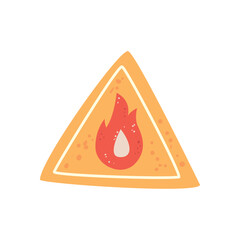 Sticker - flat flammable sign design