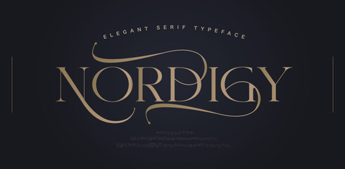 elegant classic alphabet serif fonts decorative wedding retro concept. typography retro vintage alph