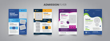 A Bundle Of 4 Templates Of A4 Flyer, Kids Childrens Back To School Education Admission Flyer Poster Layout,
Book Cover, Leaflet, Poster, Brochure, Template