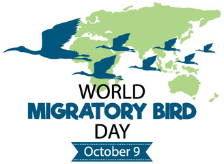 Wall Mural - World Migratory Bird Day Banner Concept