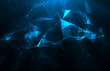 Abstract shiny blue crystal background