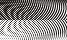 Black And White Geometric Art Lines Background. Inverted Symmetry.