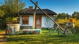 Fototapeta  - Zalipie - wieś z pięknymi malowanymi ręcznie domami w tradycyjne wzory