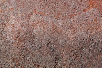 Wall Mural - red brown metal rusty background from a piece of old iron wall