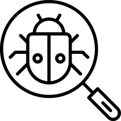 Wall Mural - Search Bug Icon