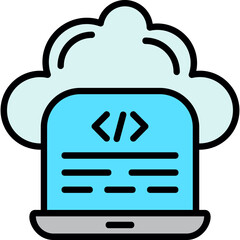 Sticker - Cloud Coding Icon