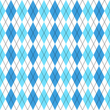 Argyle Blue Pattern Seamless Design