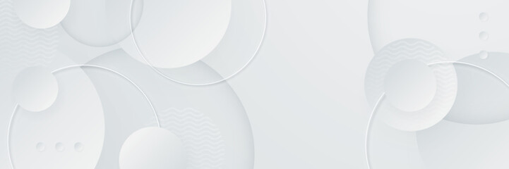 White abstract banner. Minimal vector white design. Vector illustration. Vector abstract graphic design banner pattern background template.