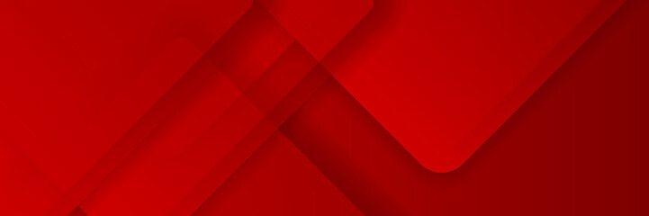 Abstract red banner background design template vector illustration with 3d overlap layer and geometric wave shapes. Polygonal abstract background, texture, advertisement layout and web page