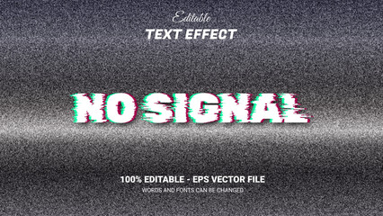 Wall Mural - no signal editable text effect