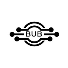 BUB Letter Logo. BUB Best White Background Vector Image. BUB Monogram Logo Design For Entrepreneur And Business.
