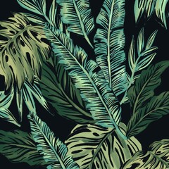  Background  with leaves