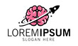 Creative Idea Launch Rocket Brain Logo Design