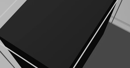 3d render with minimalistic monochrome background with black rectangle