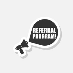 Referral program text sticker icon