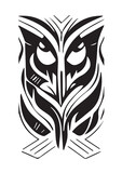 Fototapeta Koty - Tribal Tattoo Black and White Illustration