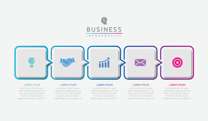 Connecting Steps business Infographic Template