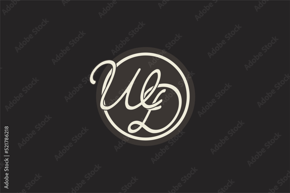 Initial letter WD monogram logo with simple and creative cirle line ...