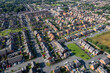 Aerial Houses Residential British England Drone Above View Summer Blue Sky Estate Agent 2022..