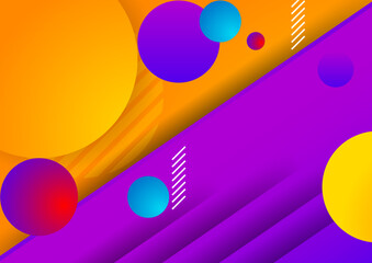 Wall Mural - Cheerful abstract shape colorful design background