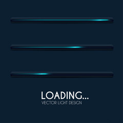 shining loading bar collection. modern design element set. progress visualisation