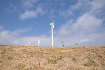 wind-energy park wind generators in andros island greece