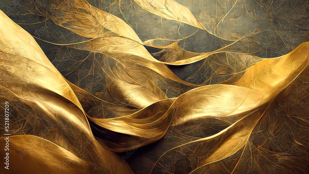 Abstract Golden Graphics 4K, gold texture, golden background, luxury backdrop, abstract design ...