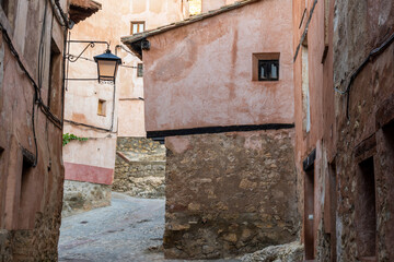 Streets, houses and details of Albarracín, Teruel (Spain)