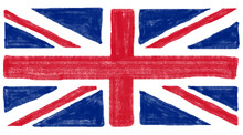 Hand Painted Flag Of The United Kingdom (UK) Aka Union Jack Tran