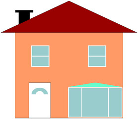 Wall Mural - single house illustration transparent PNG