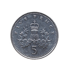 Sticker - 5 pence coin, United Kingdom transparent PNG