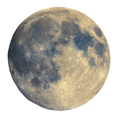 Poster - Full moon seen with telescope transparent PNG