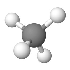 Sticker - methane molecule transparent PNG