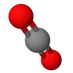 Sticker - carbon dioxide molecule transparent PNG