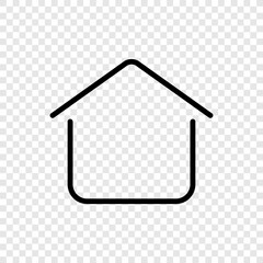 House. home simple icon vector. Flat design. Transparent grid.ai