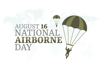 vector graphic of national airborne day good for national airborne day celebration. flat design. flyer design.flat illustration.