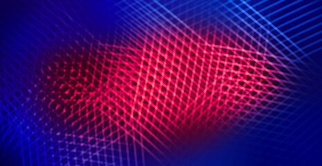 Wall Mural - abstract digital background with weave line art, big data stream visualization. high speed technolog