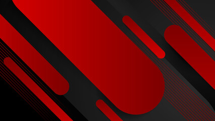 Red black abstract wavy presentation background. Vector illustration design for business presentation, banner, cover, web, flyer, card, poster, game, texture, slide, magazine, and powerpoint.