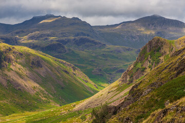 Wall Mural - View of the Hardknott Pass, Cumbria, England.